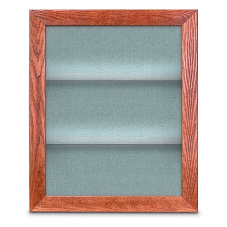 United Visual Products Outdoor Enclosed Combo Board, 42"x32", Gold Frame/Blue & Apricot UVCB4232ODG-BLUE-APRICOT